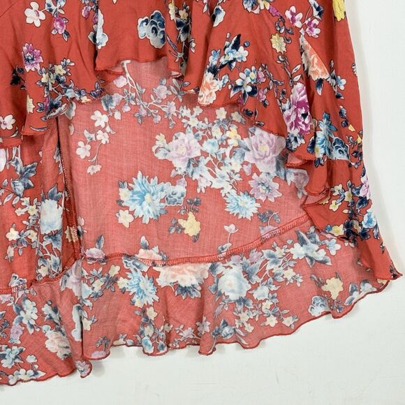 Wet Seat Vintage Y2K Floral Hi Low Midi Rayon Sleeveless Dress Women's‎ Sz Small - Picture 3 of 6